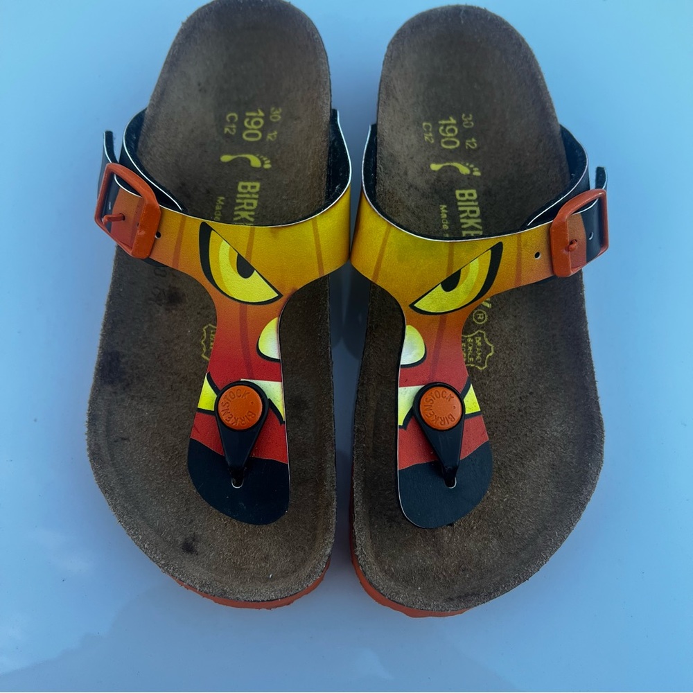 BIRKENSTOCK Kids Gizeh Orange Halloween Pumpkin Sandals Shoes Size 12-12.5